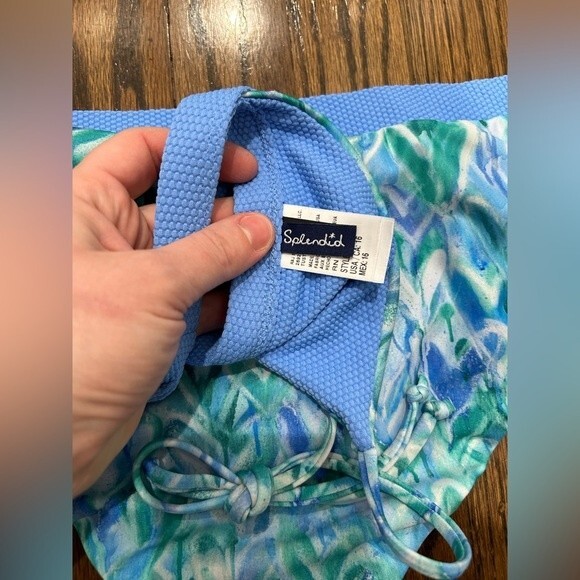 Splendid Girls' Reversible Wrap Triangle Bra & Bikini Set Size 16 - Picture 3 of 5